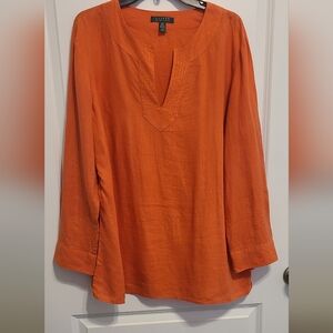 Lauren Ralph Lauren Bright Orange Women's Tunic Top
